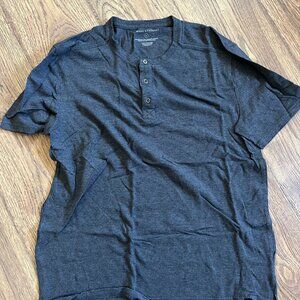 Men's Threads 4 Thought Medium Gray Henley Shirt Size Medium